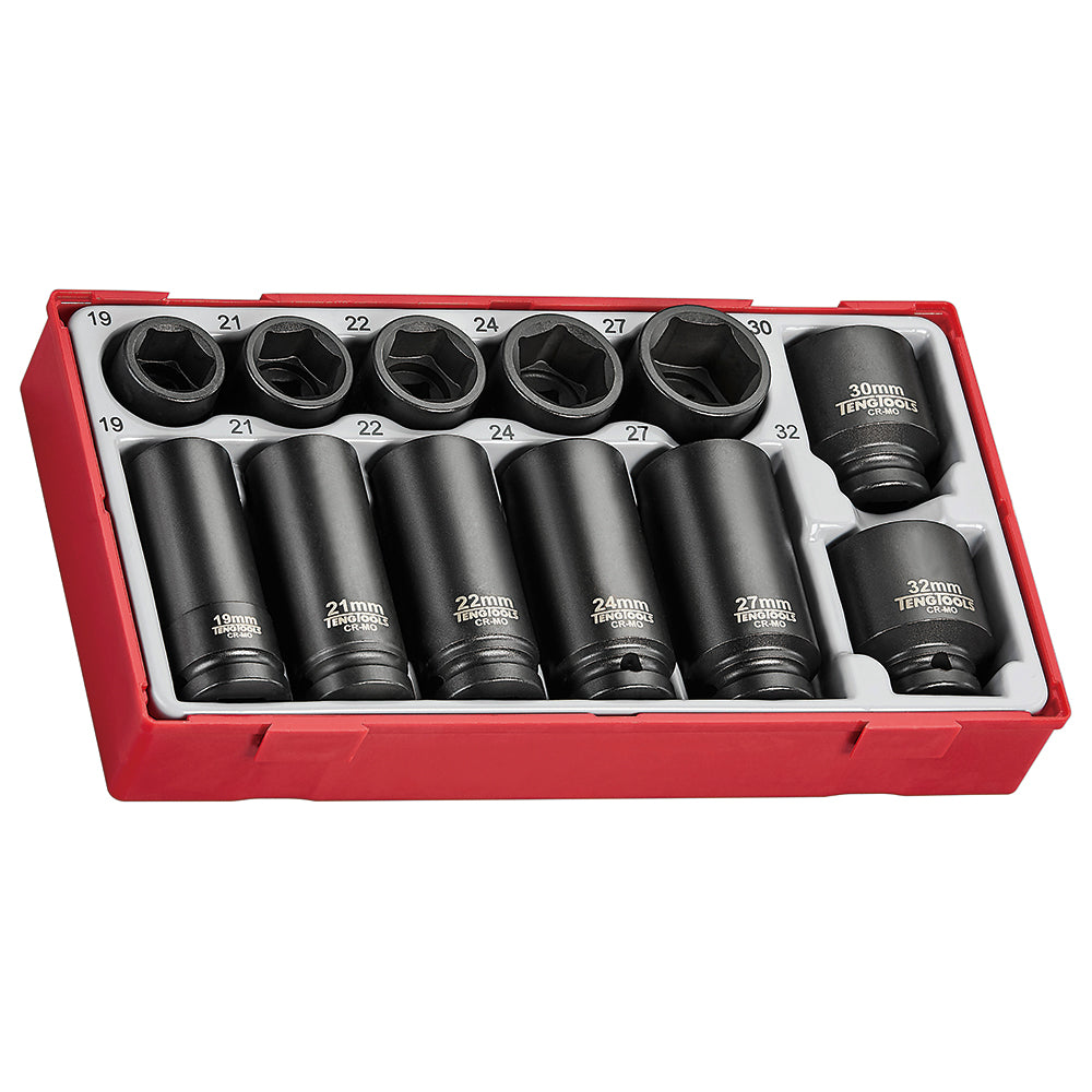 Teng 12pc 1/2in Dr. Impact Socket Set - TC-Tray | ISL