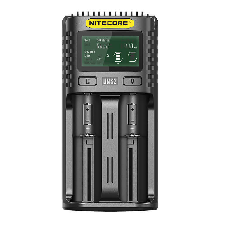 Nitecore Ums2 Intelligent Battery Charger Usb Dual Slot Superb Charger