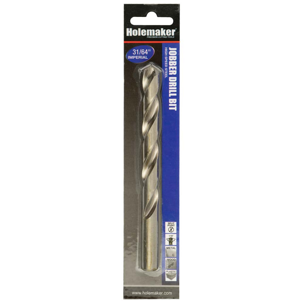 Holemaker Jobber Drill 31/64in - 1pc (Carded) | ISL
