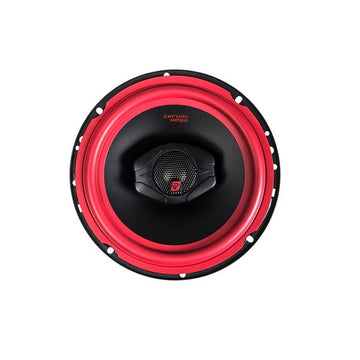 Cerwin Vega V456 6.5 inch coaxial speaker pair with red rubber surround