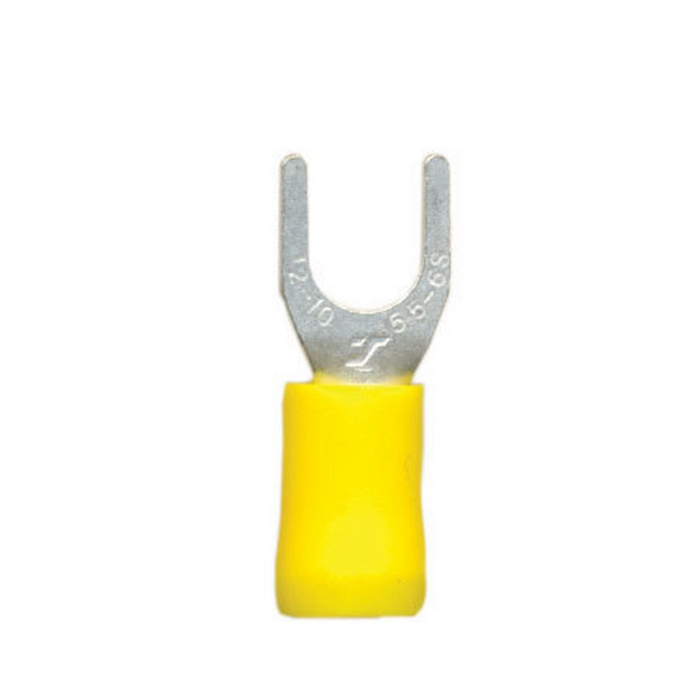 Yellow Fork Crimp Terminals 6.4mm - Pack Of 100 | Formula
