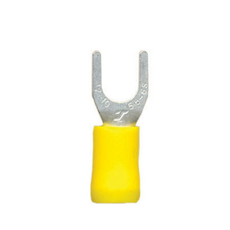 Yellow Fork Crimp Terminals 6.4mm - Pack Of 100 | Formula