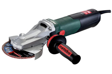 Metabo 1550W 125mm flat-head angle grinder with VibraTech side handle