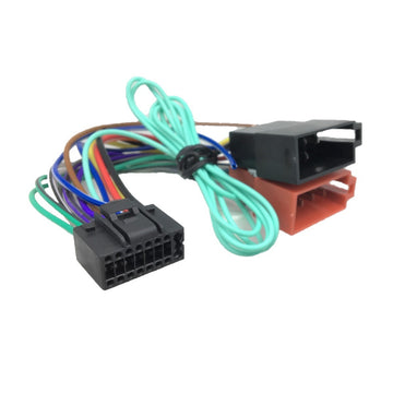 JVC 16-pin ISO car stereo harness adapter for single-DIN head units