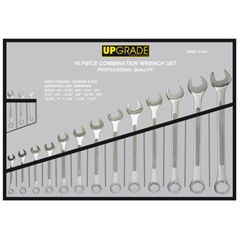 Upgrade 1253Y Combination Wrench Set 1/4-1.1/4" 16pc