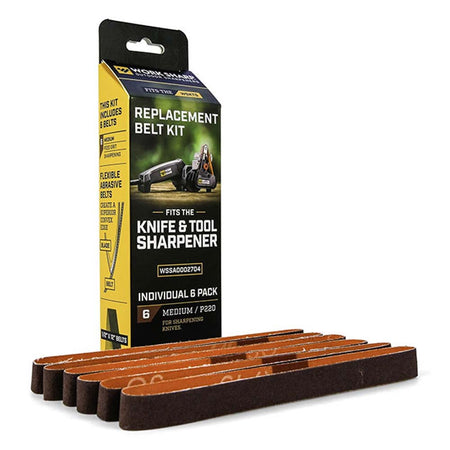 WS 6pc Replacement Belt Pack 220 Grit For WSKTS (Brown) | ISL