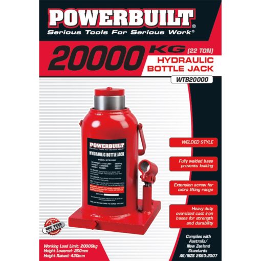 Powerbuilt 22 Ton / 20000kg Bottle Jack