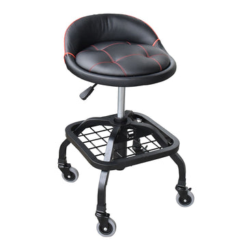 Powerbuilt Rolling Workshop Seat with Lumbar Cushion | Alltrade