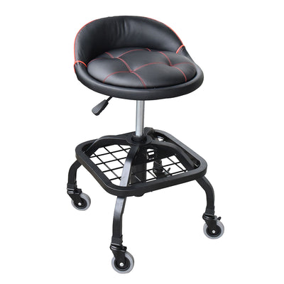 Powerbuilt Rolling Workshop Seat with Lumbar Cushion | Alltrade