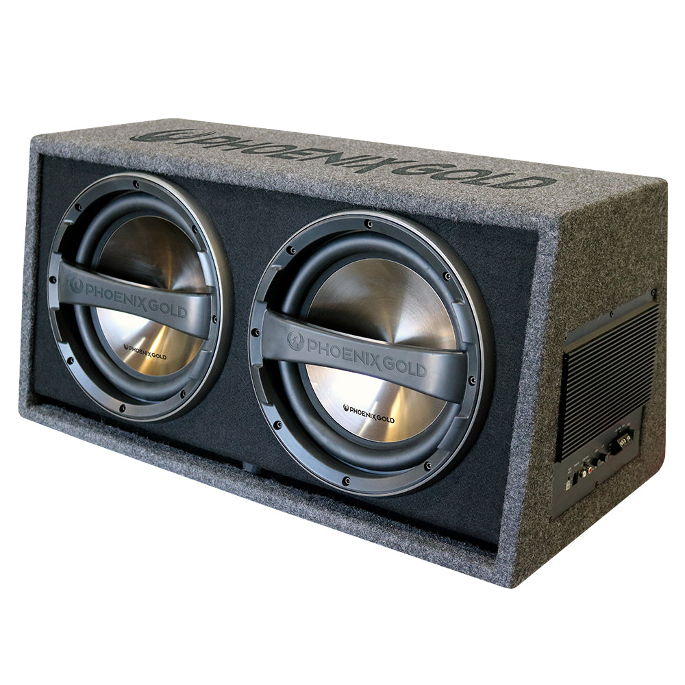 Phoenix Gold 12" Active Dual Subwoofer Enclosure 2000w Max | Formula