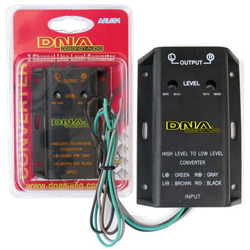 DNA 2 channel passive line output converter with adjustable level control potentiometers