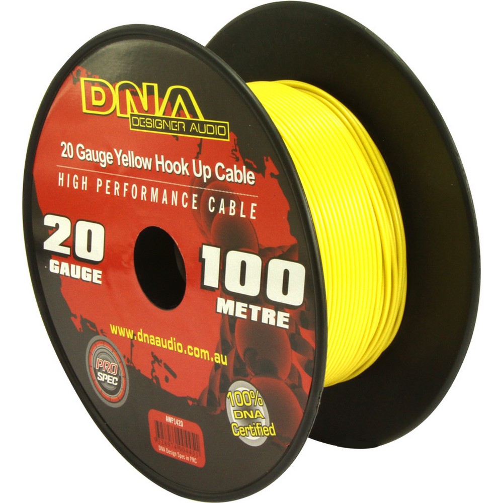 Dna Cable 20 Gauge Yellow Hook Up Cable 100mtr | Formula