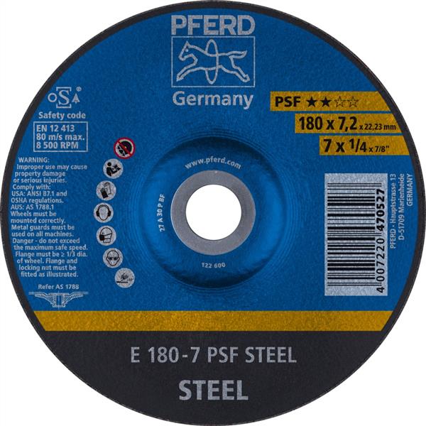 Pferd General Purpose D/C Grinding Disc E 178x7.0mm A30 PPSF