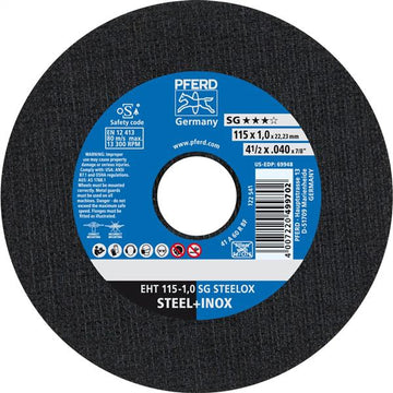 Pferd Inox Cut Off Disc EHT 115x1.0mm A60 RSG/SG, each | PPS Industries