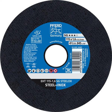 Pferd Inox Cut Off Disc EHT 115x1.6mm A46 RSG/SG, each | PPS Industries
