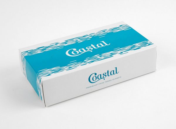 Coastal 2 Ply Soft Facial Tissue, carton