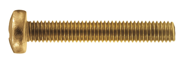 Brass Imperial Round Slot Machine Screws UNC 3/16" Diameter