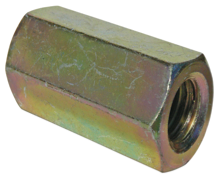 Metric Coupling Nuts 4.6 Yellow Zinc