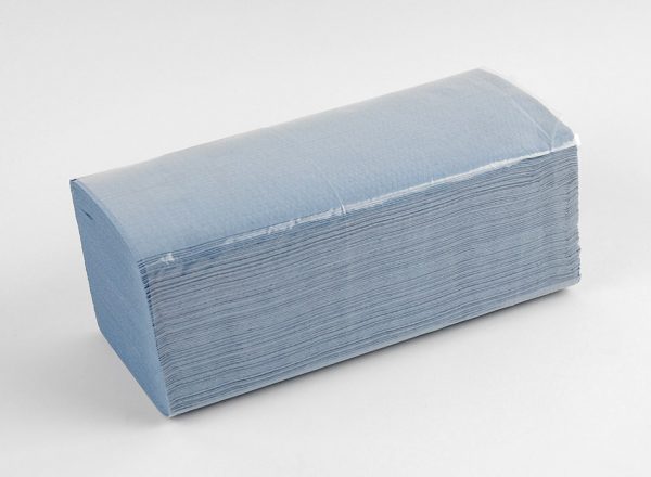 Coastal V Interfolded 100% Recycled Blue Hand Towel