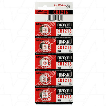 Maxell Lithium Battery Cr1216 3v Coin Cell 5 Pack | Formula