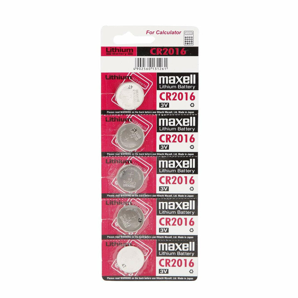 Maxell Lithium Battery Cr2016 3v Coin Cell 5 Pack | Formula