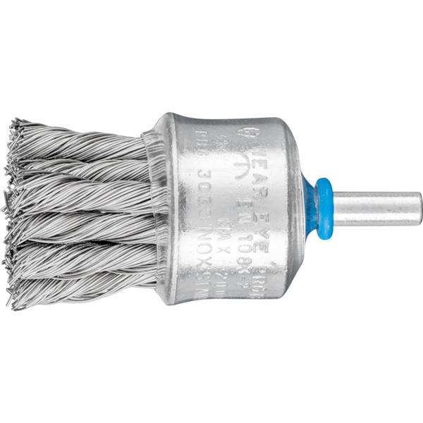 PFERD Shank Mounted End Brush, Knotted PBG 3028/6 Inox 0,35