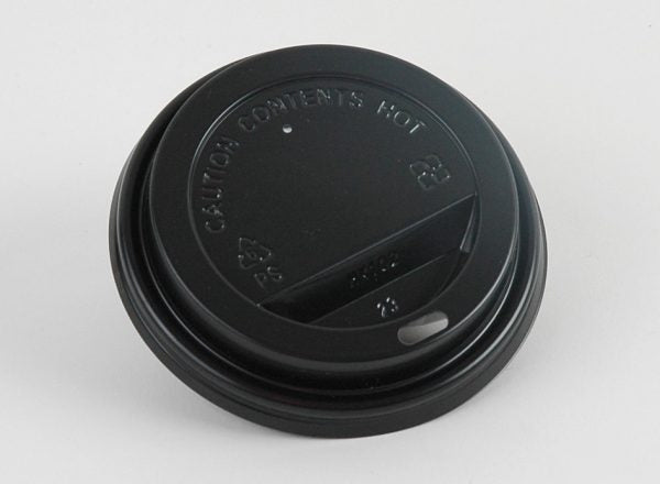 Coastal Black 8oz Plastic Coffee Cup Lid