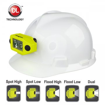 Nightstick Intrinsically Safe Low-Profile Dual-Light Headlamp With Hard Hat Clip