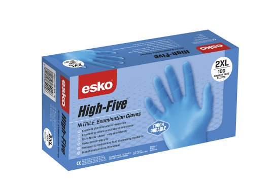 Esko High Five Industrial Blue Nitrile Glove