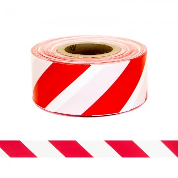 Red/White Paralellogram Tape 250m