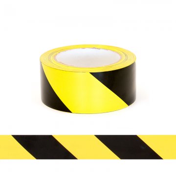 Floor Aisle Tape Black/Yellow 50mm X 33m