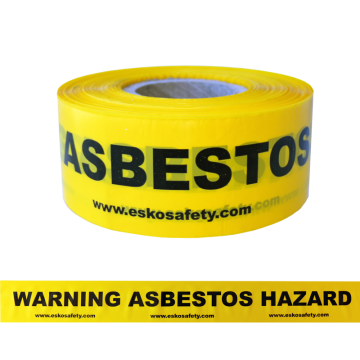 Asbestos Warning Tape 75mm X 250m Black On Yellow