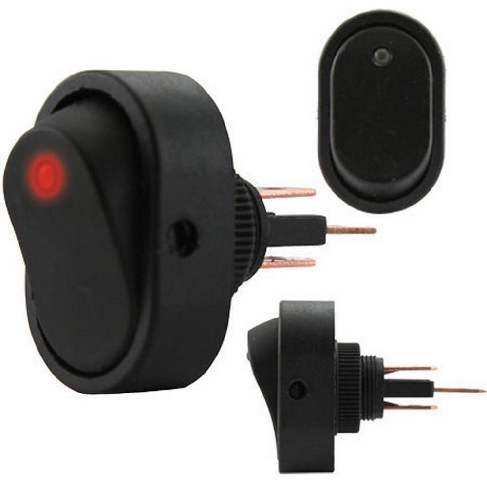 Rocker Switch On/Off Red Illumination (12mm Mounting Hole) | Formula