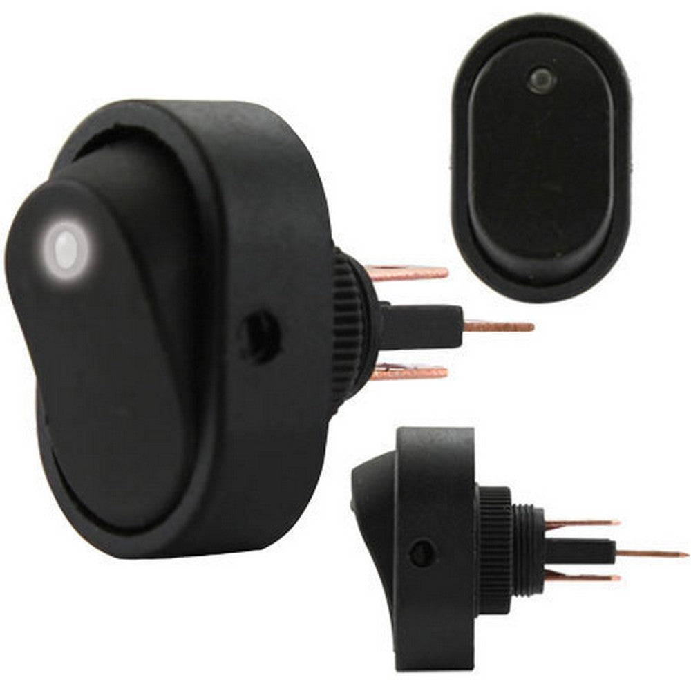 Rocker Switch On/Off White Illumination (12mm Mounting Hole) | Formula