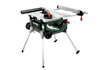 Metabo 2000W 254mm table saw with integrated trolley stand