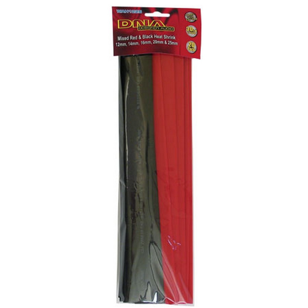 Heatshrink 12 - 25mm Red & Black (20 Pack) | Formula