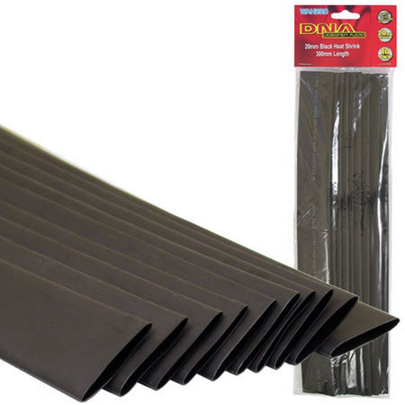 Heatshrink 20mm Black (10 Pack) | Formula