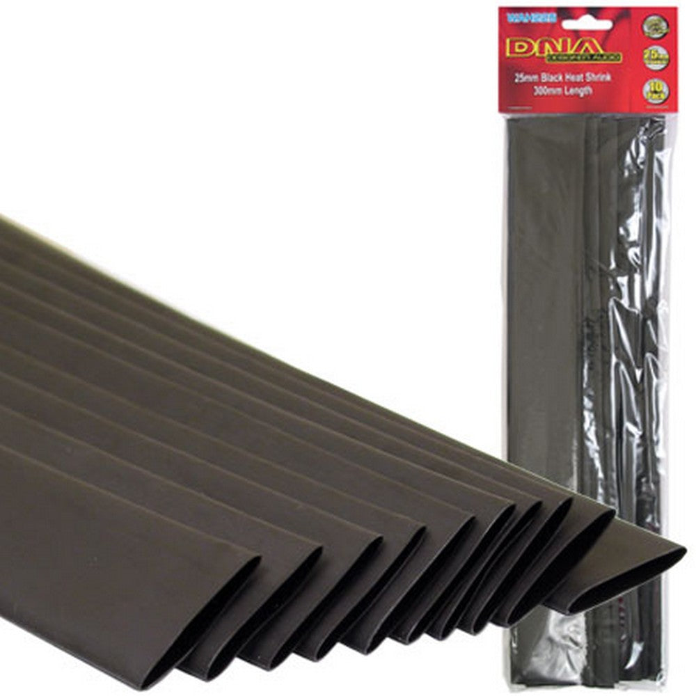 Heatshrink 25mm Black (10 Pack) | Formula