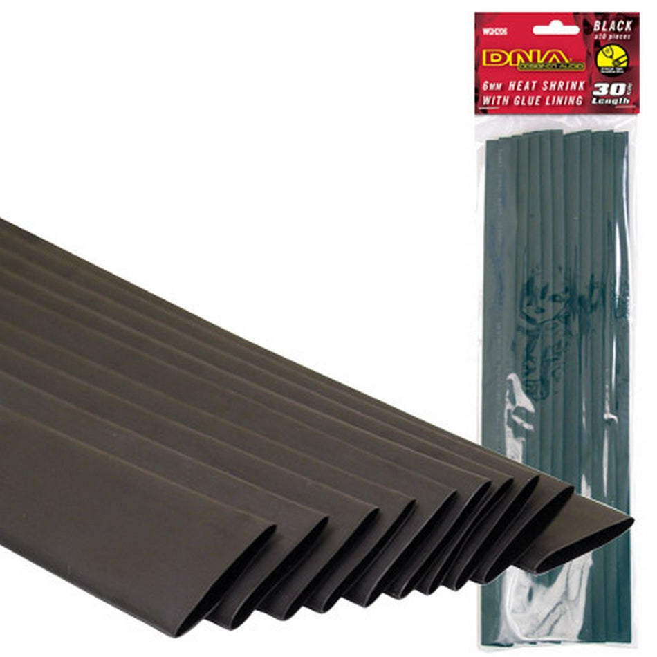 Heatshrink 6mm Glue Lined Black (10 Pack) | Formula