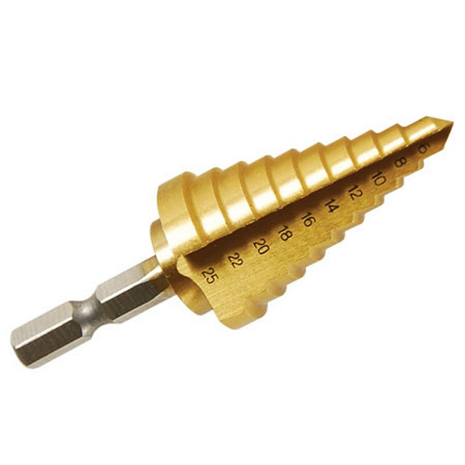 Tool Step Drill 6 - 25mm 10 Steps Titanium Coated | Formula